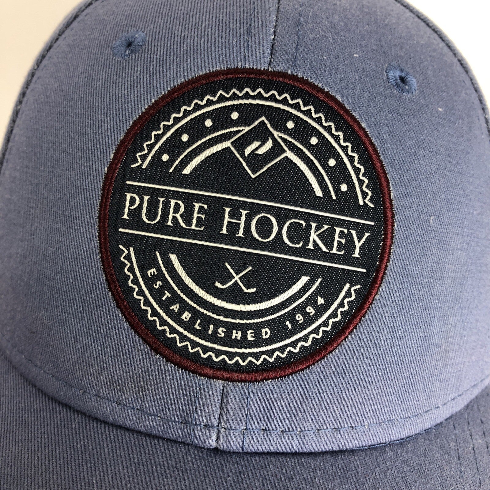 PURE HOCKEY Est. 1994 Light Blue 100% Cotton Adjustable Snapback Icon Cap Hat 