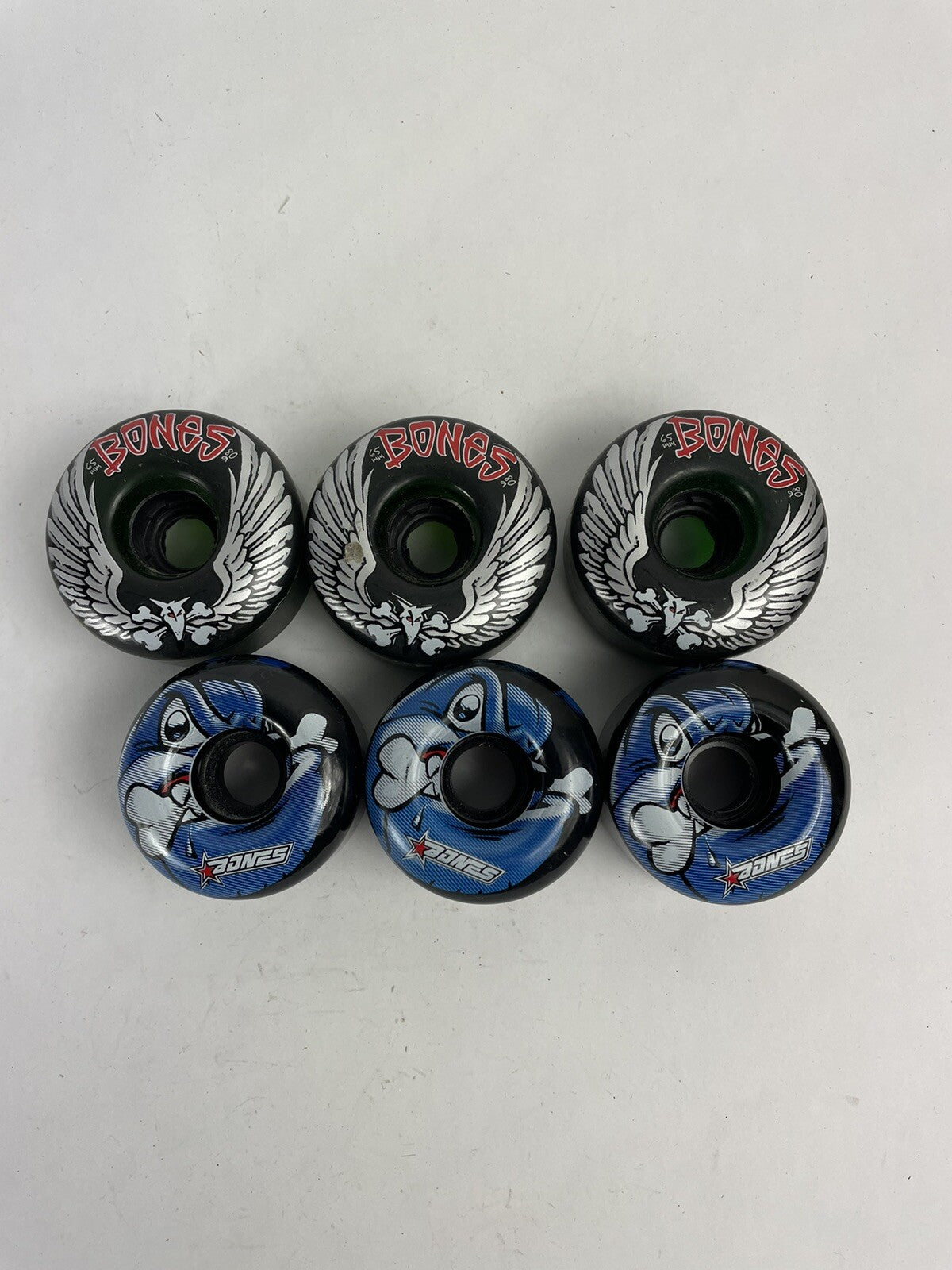 Original Vintage Bones Wheels Powell skateboards assorted lot of 6 wheels