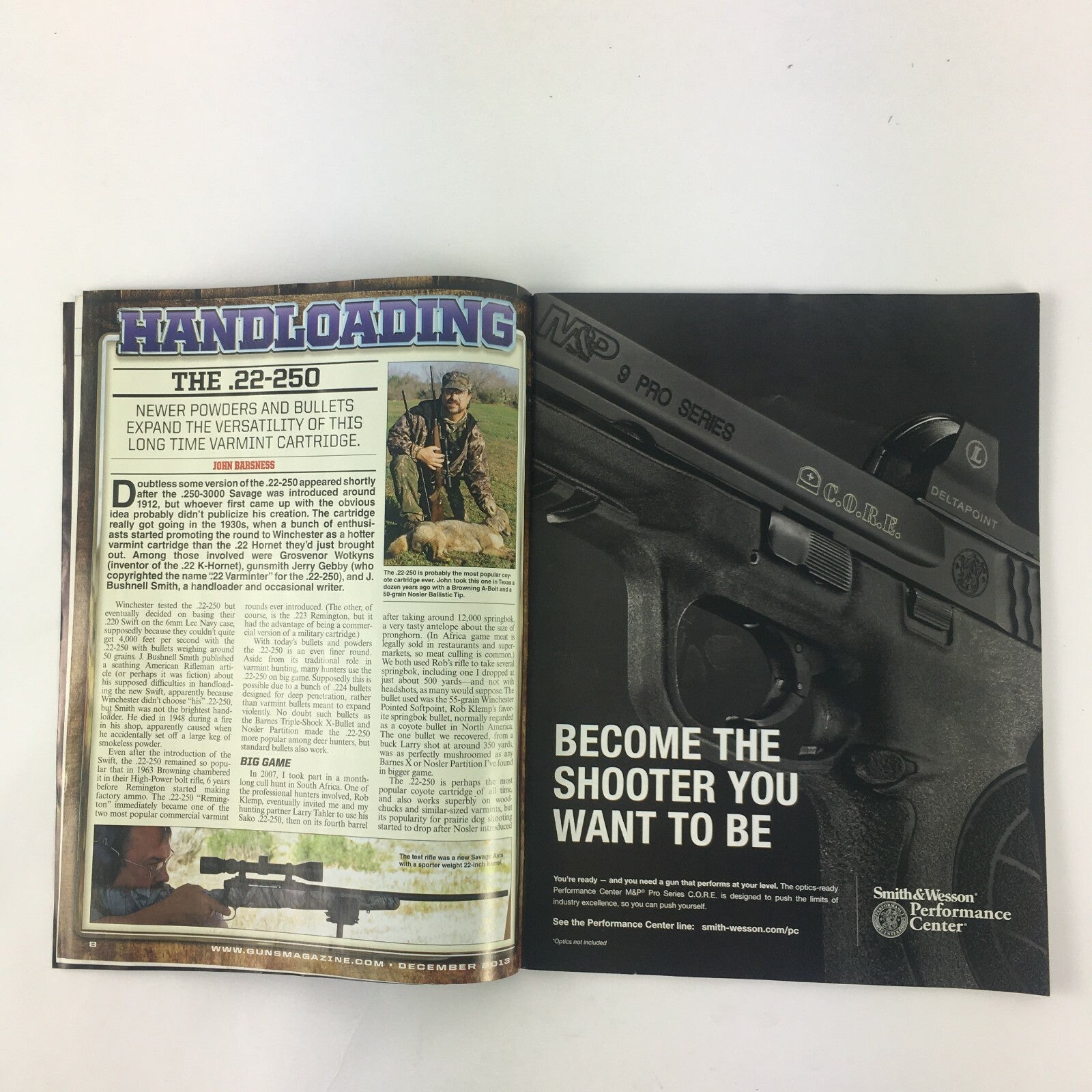 December 2013 Guns Magazine Mighty & Tiny Auto-Ord 1911 .45 ACP .22 WMR & LR