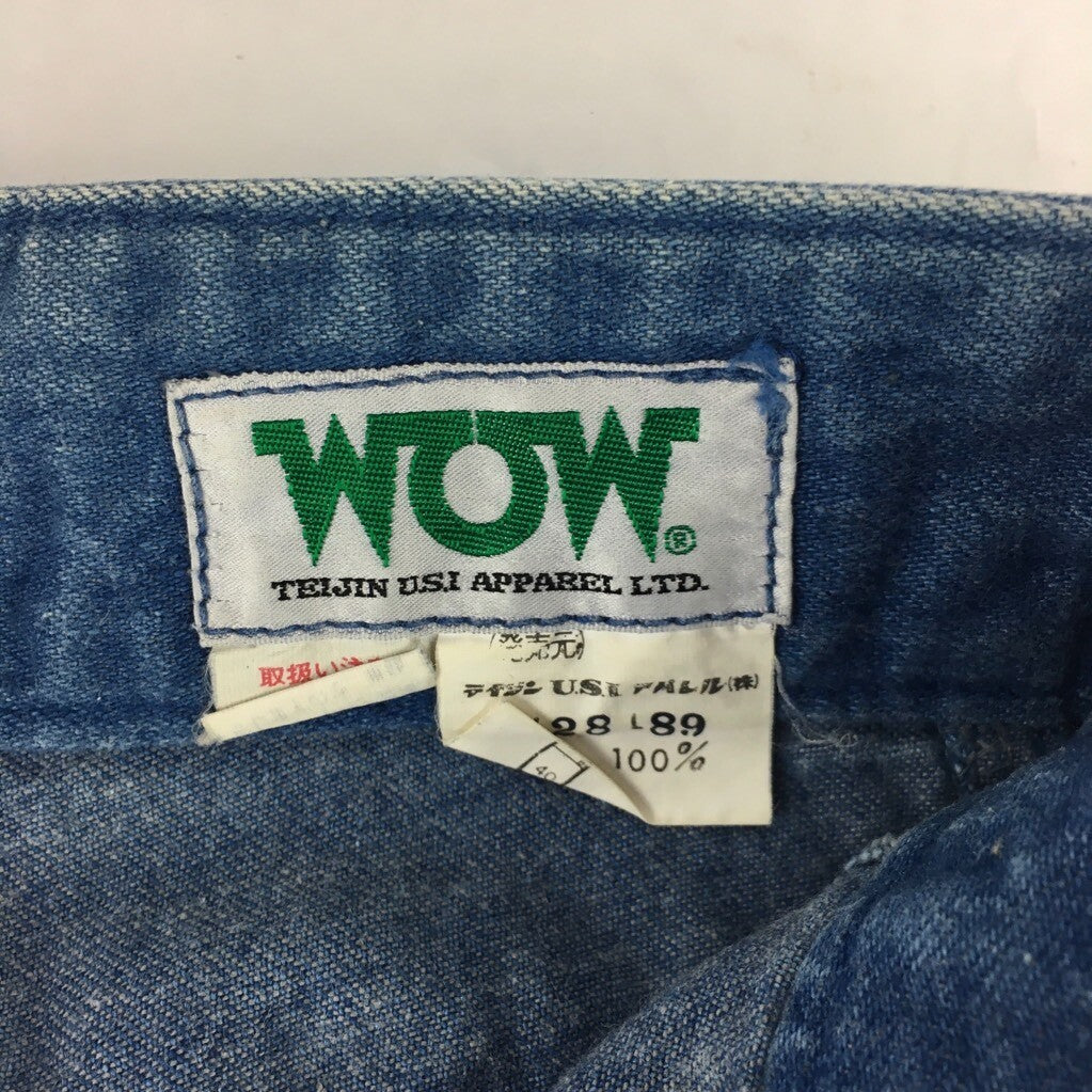 WOW Womens Straight Leg Jeans Blue Zipper Fly Pocket Denim 28