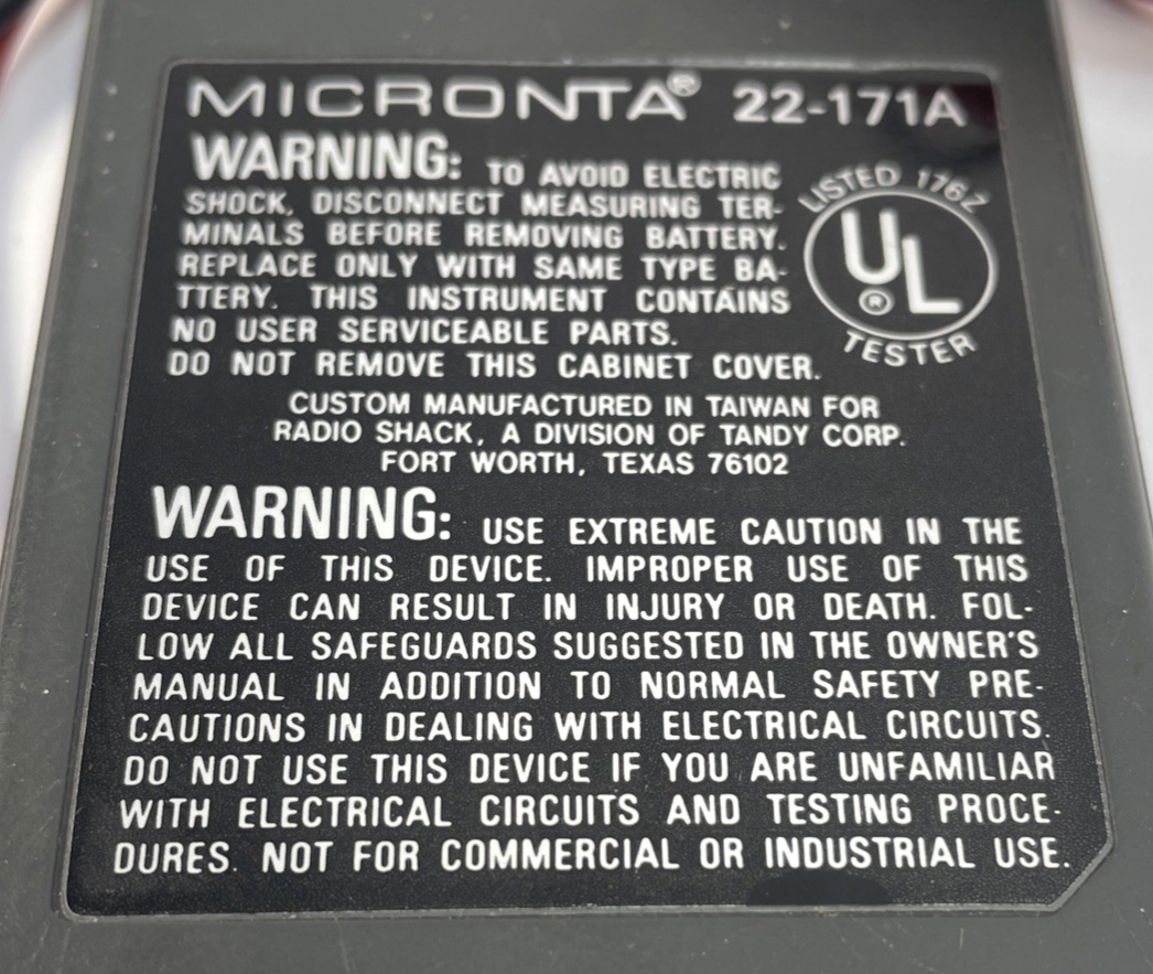 Vintage Micronta MICRONTA LCD Digital Autoranging Pocket Multimeter