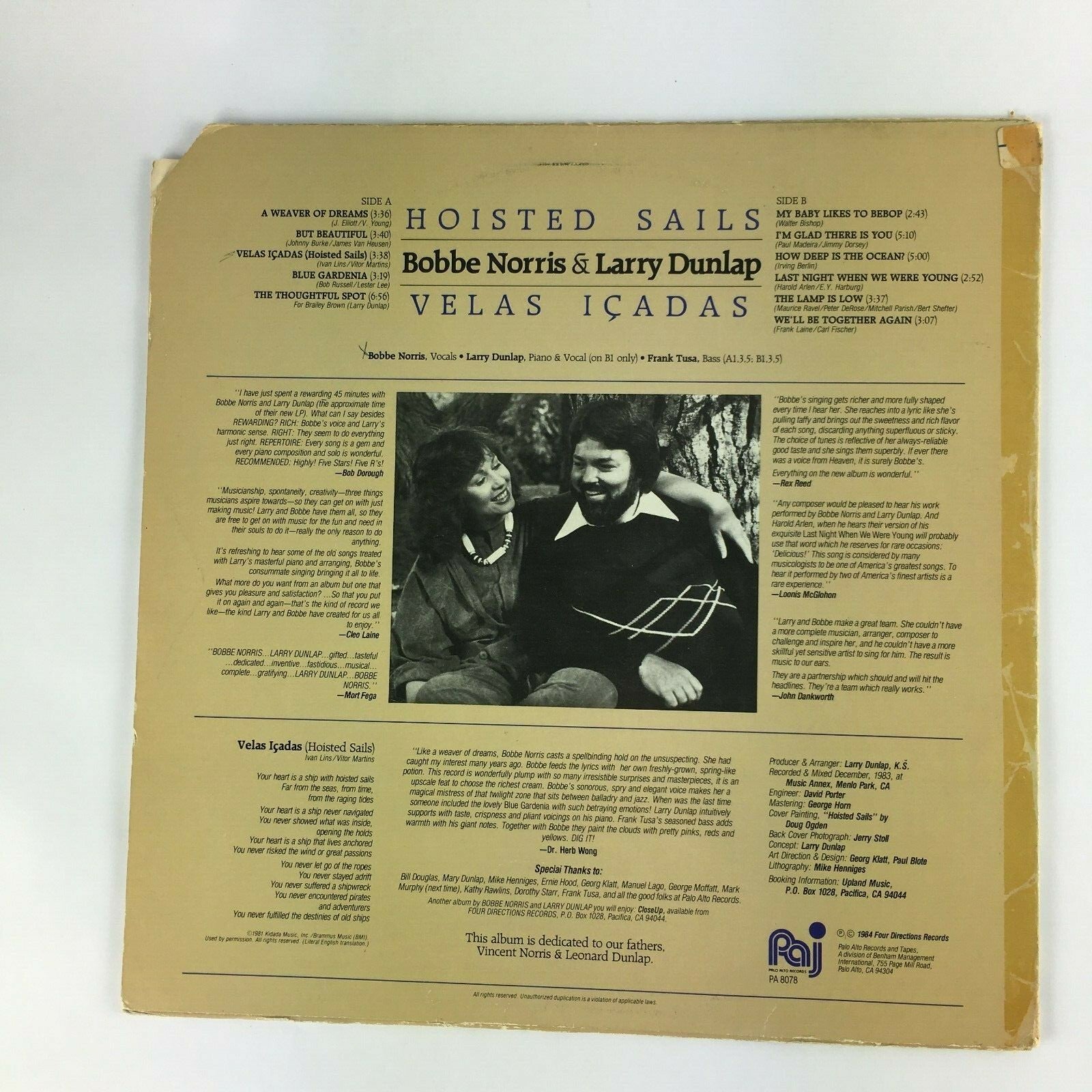 Bobbe Norris & Larry Dunlap: Hoisaten Sails