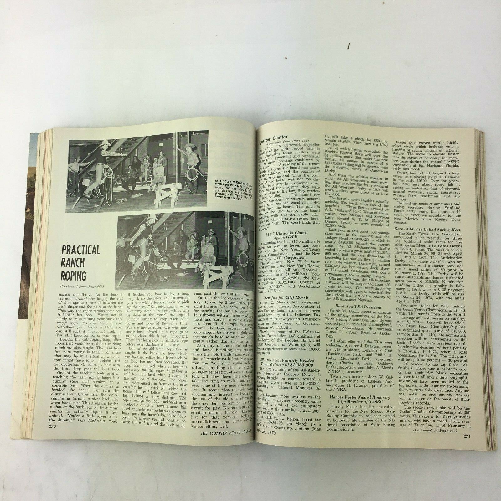 March 1973 The Quarter Horse Journal Magazine Dar Rich Horse Farms Leo Bingo