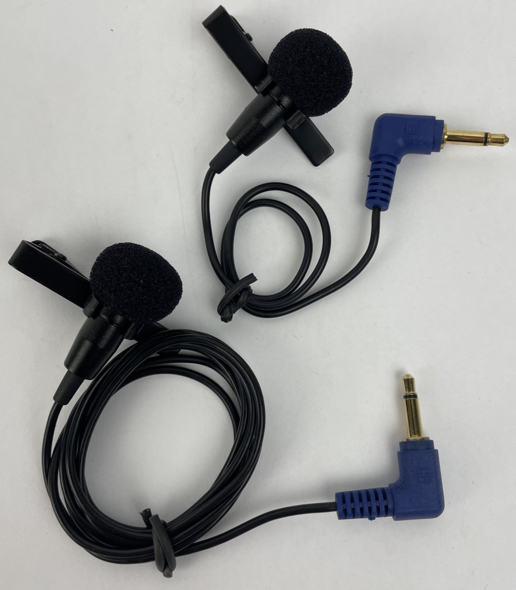 Lot 2 x Clip On Lavalier Lapel Microphone Hands Free Wired Condenser Mini Mic