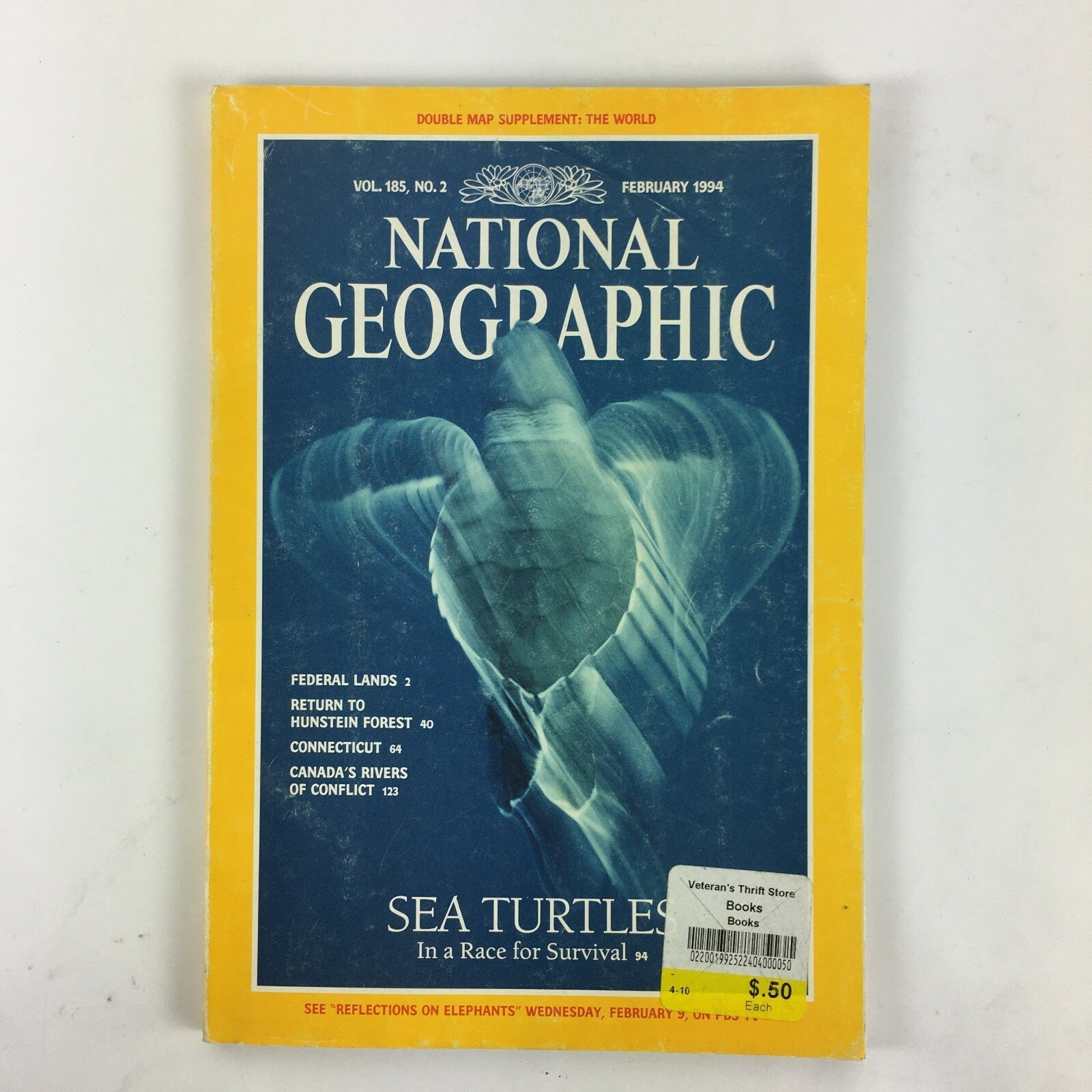 February 1994 National Geographic Federal Lands Connecticut Sea Turtles