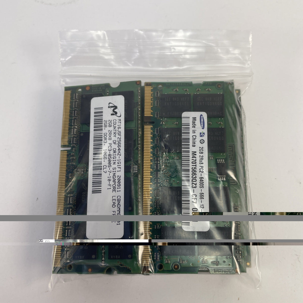 Assorted Hynix Samsung + RAM 15GB total Lot of 8 Units