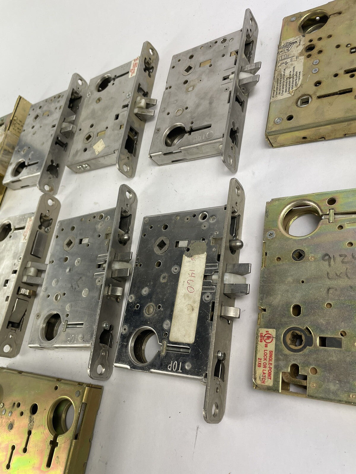 LOT of 13: Assorted Mortise passage lock body. Body only