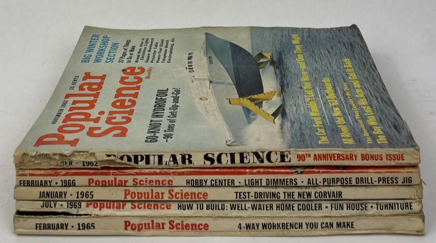 POPULAR MECHANICS 1960's LOT of 5 VINTAGE MAGAZINES Magazine lot