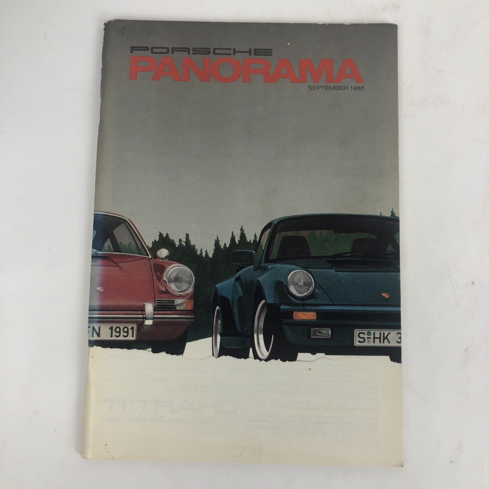 Porsche Panorama Magazine - September 1988 - 911 - 74 Carrera RSR Turbo - LOOK