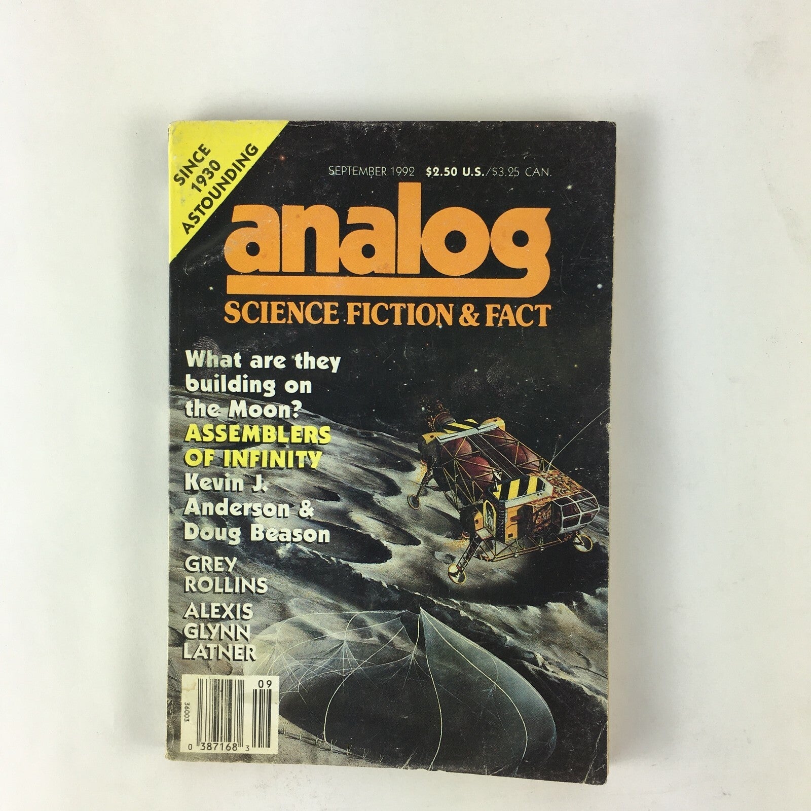 September 1992 Analog ScienceFiction Fact Magazine Kevin J.Anderson Doug Beason