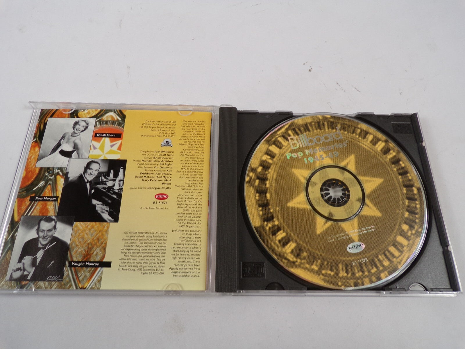 Joel Whitburn Presents Billboard Pop Memmories Riders In THe Sky The Gypsy CD#51