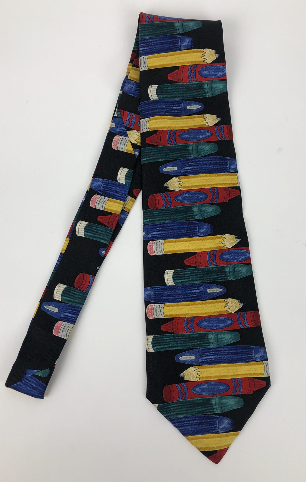 Save The Children The Tools of the Artist Men's 100% Silk Necktie Black - LOOK