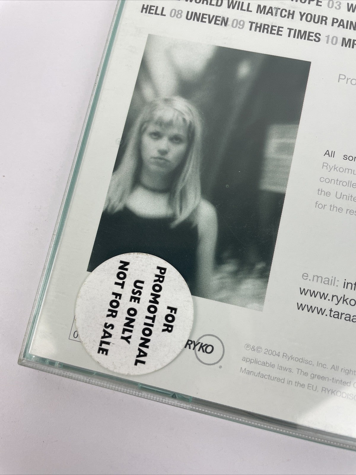Tara Angell - Come Down - CD ( Rykodisc RCD10664 2004 U.K. ) 2004 Promo Copy #3