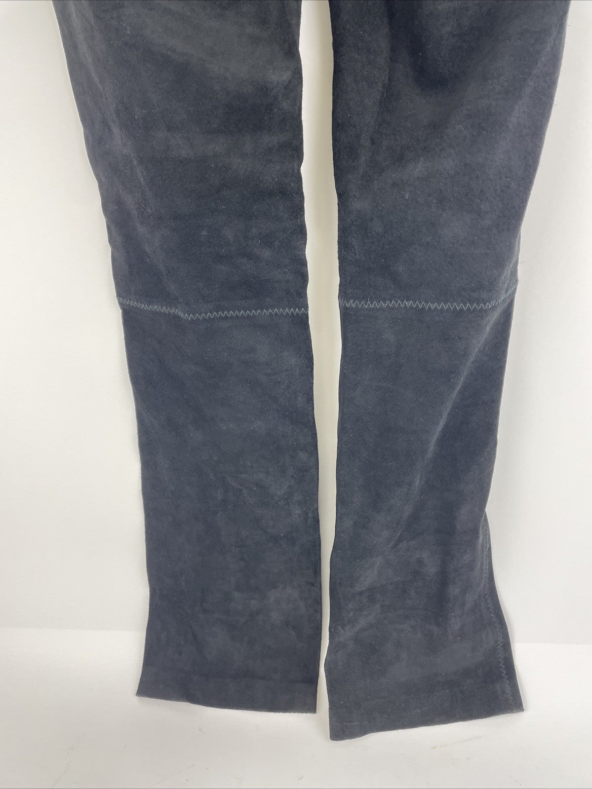 MONTOYA  Genuine Suede Leather Pants Size XS Nylon Lined Jet Black