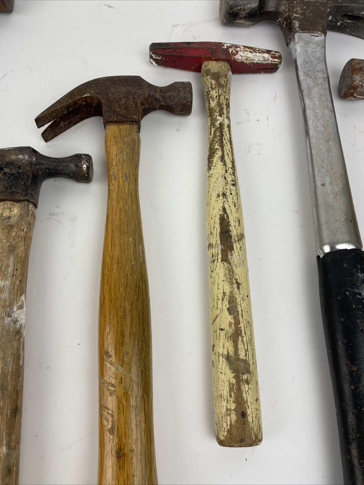 Lot (6) Pc. Hammers Fiberglass Handle Curved Claw Hammer Lot Assorted BallPeen