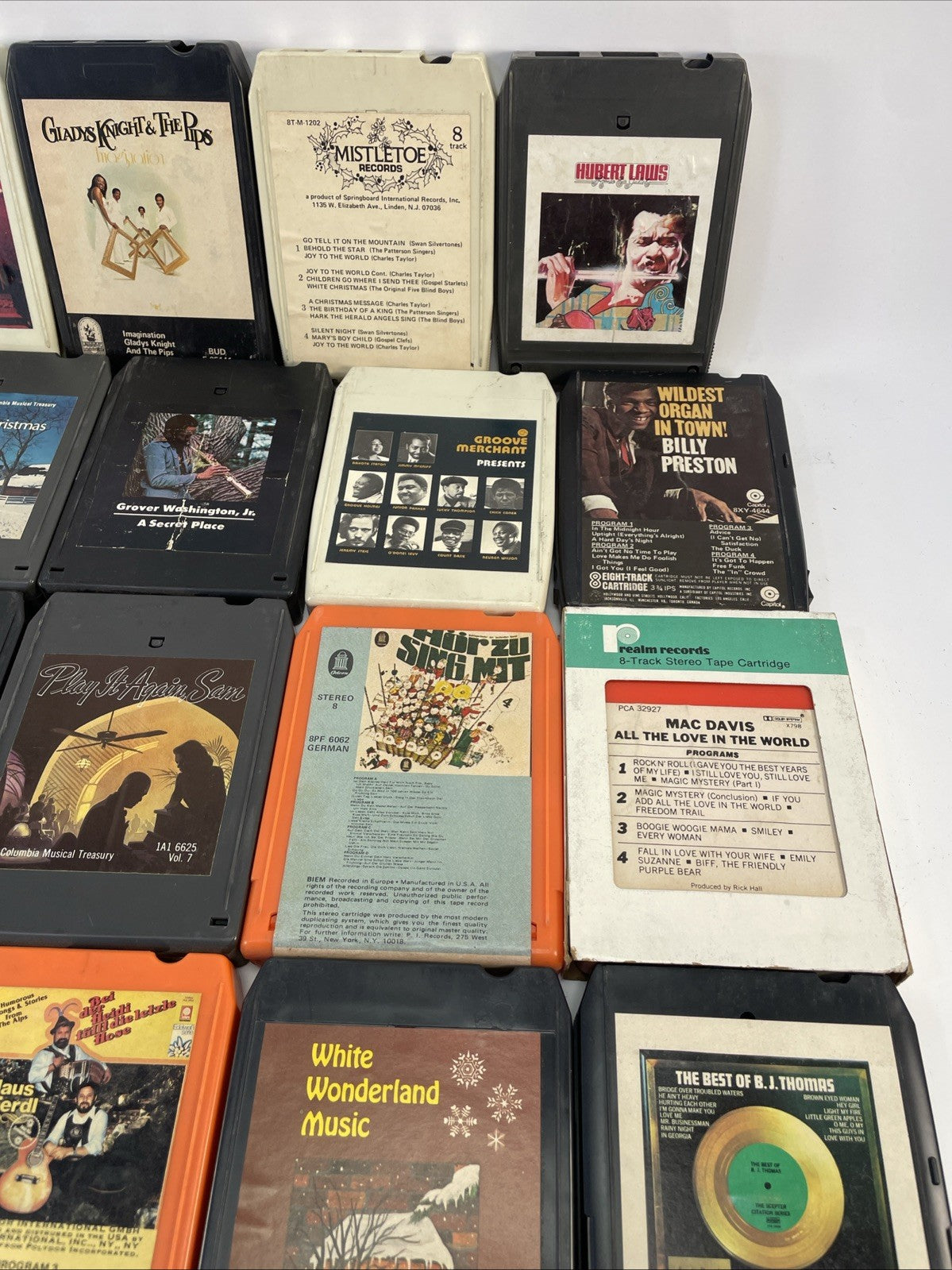 8 Track Audio Music Tapes Lot Of 34 Crazy Assortment of Genre