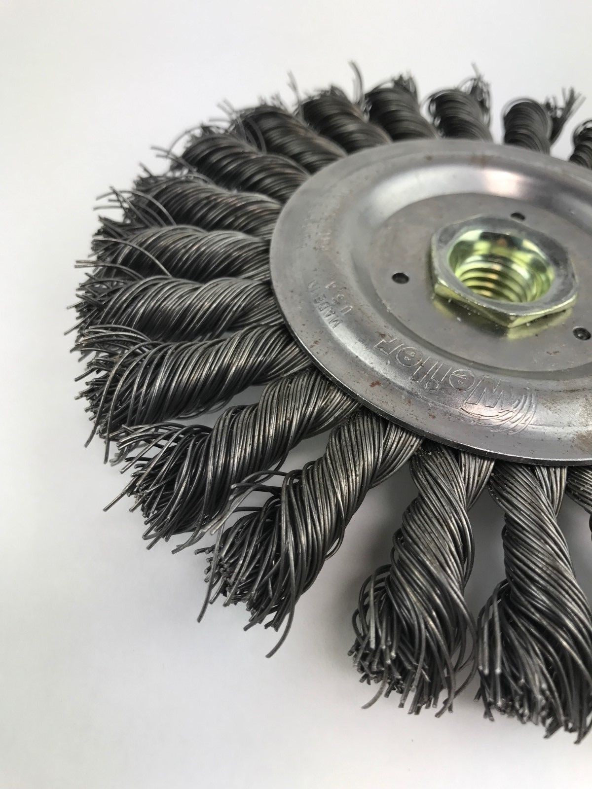 Weiler Twist Wire Wheel Wire Brush, Threaded Arbor, 8776