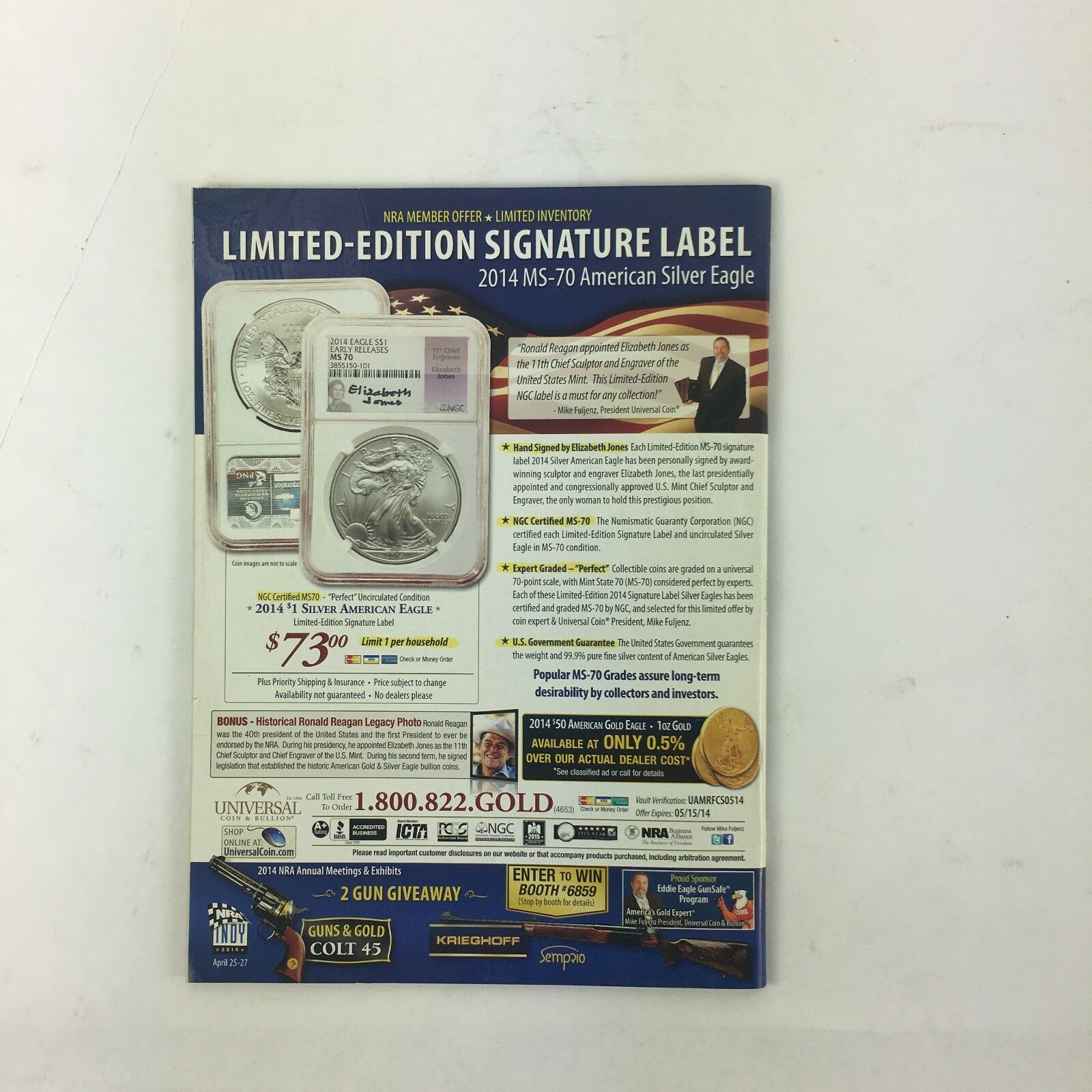 May 2014 American Rifleman Magazine Lacking Nothing Golden Bullseye Winners