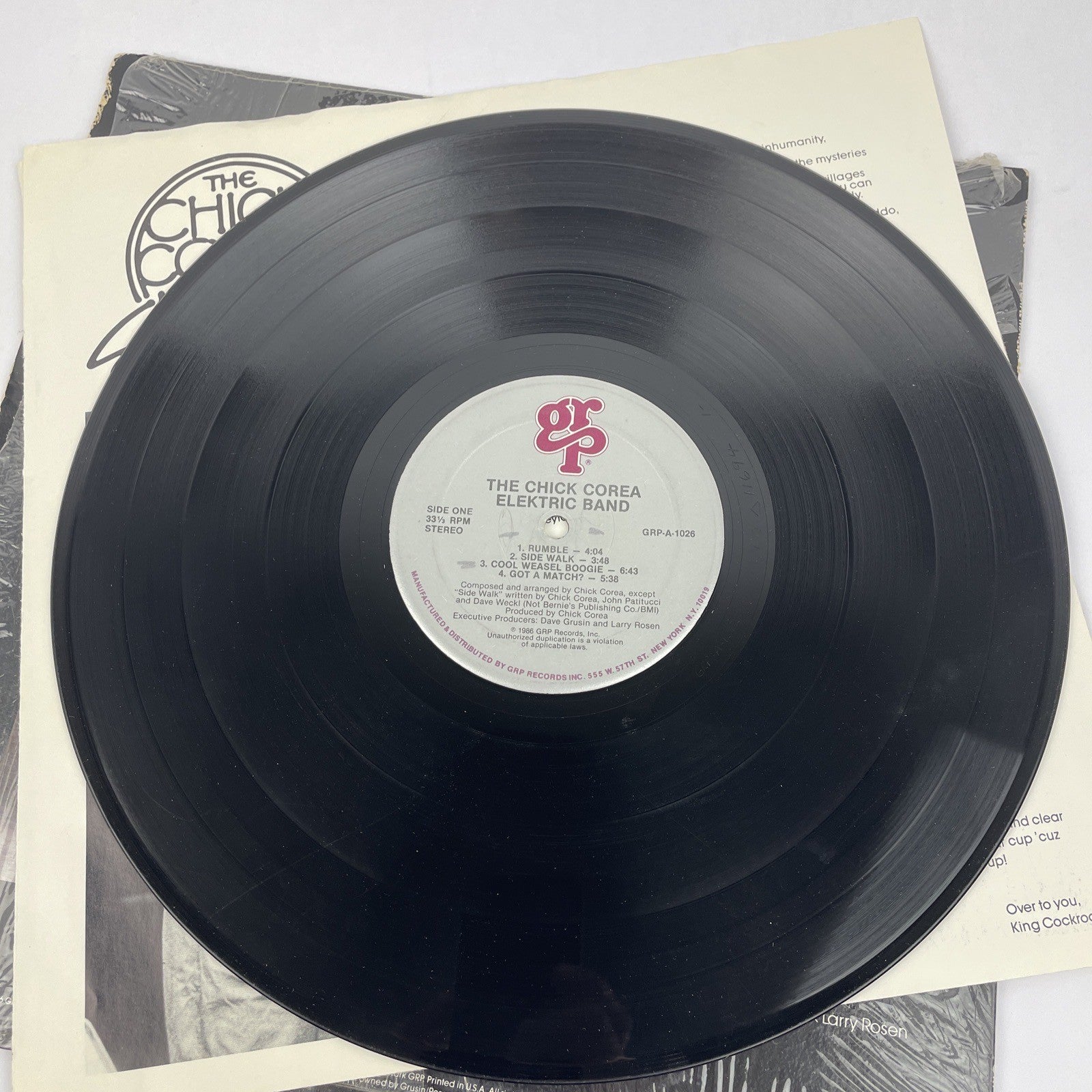The Chick Corea Elektric Band Vinyl LP Digital Master 1986 GRP Records