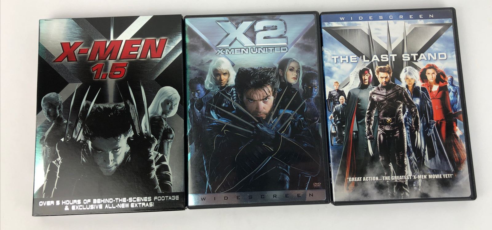Lot of 3 X-Men DVD's The Last Stand * X-Men 1.5 * X2 X-Men United - Mint Cond.