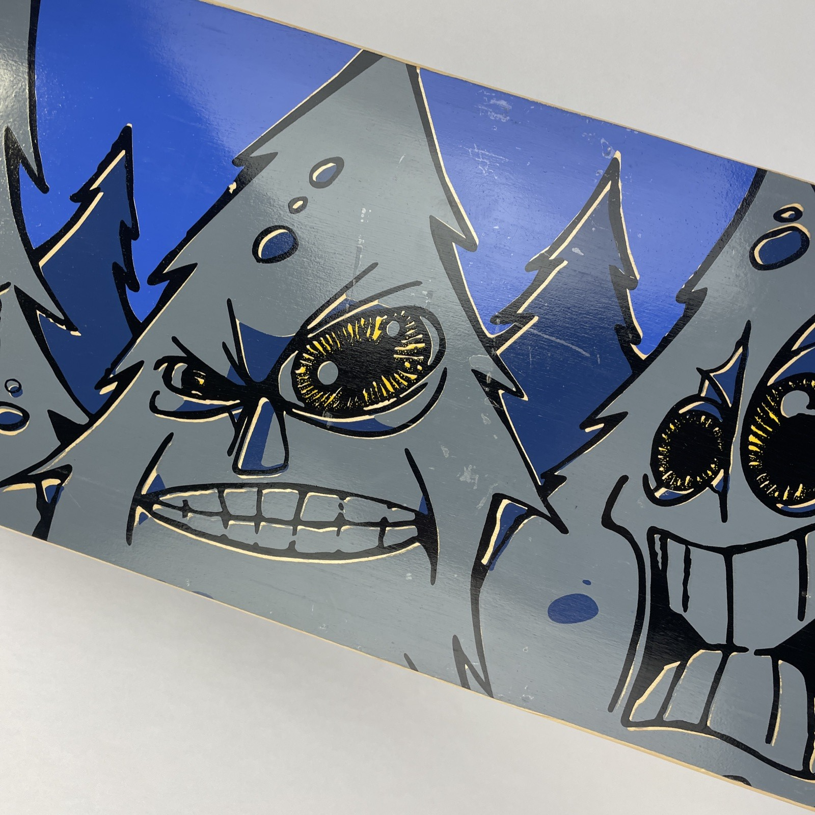 Woodchuck Wood Laminates Circa 1996 " Angry Trees " Skateboard Deck 8" x 31.5