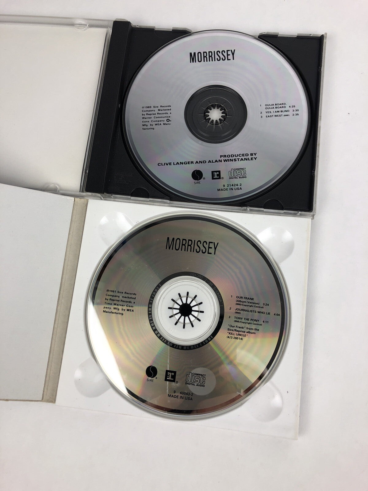 2 x Morrissey CD’s Featuring Ouija Board Yes I Am Blind East West Our Frank +