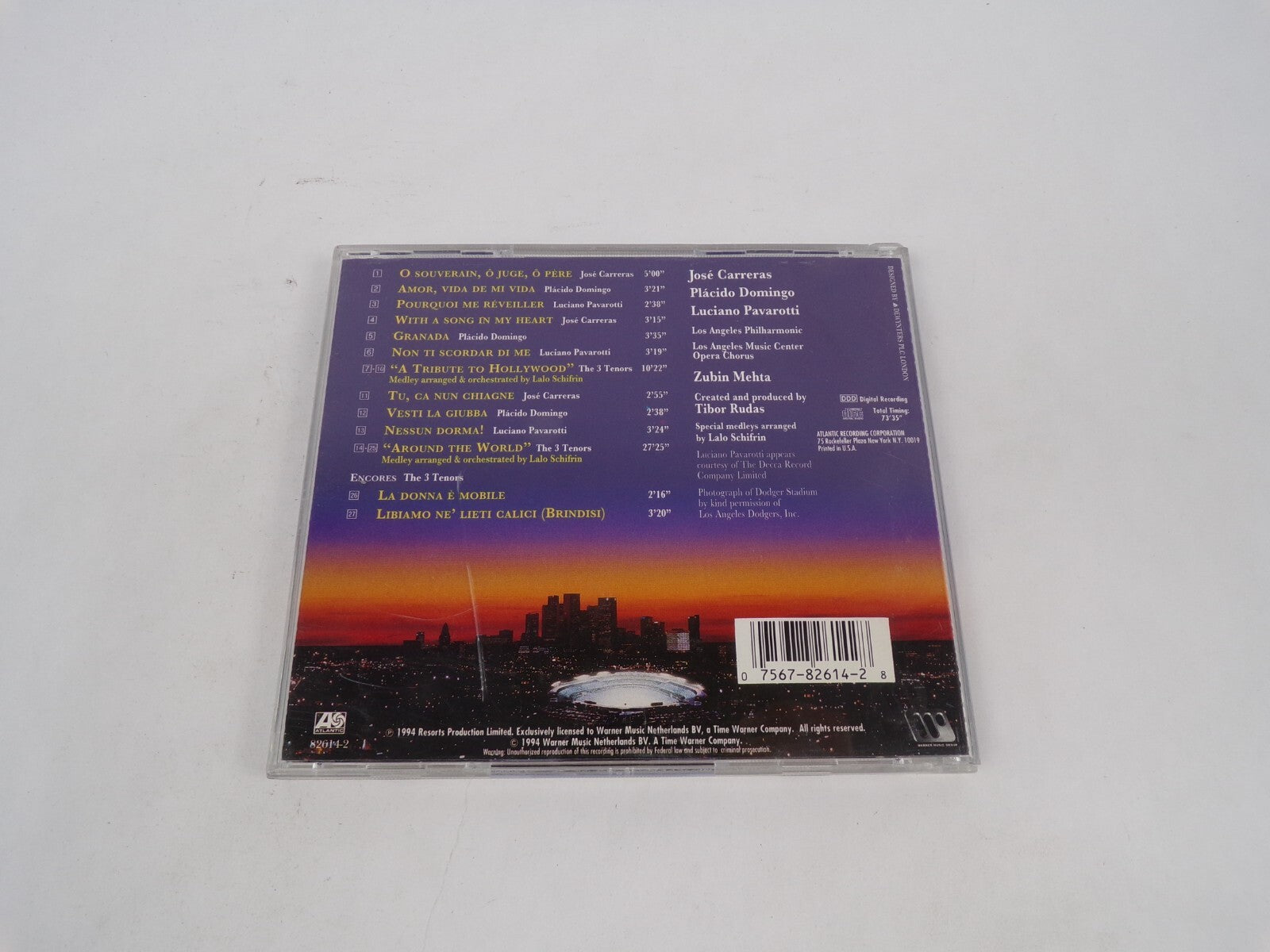 The 3 Tenors In Concert Tibor Ruda Presents Carreras Domingo Pavarotti WithCD#69