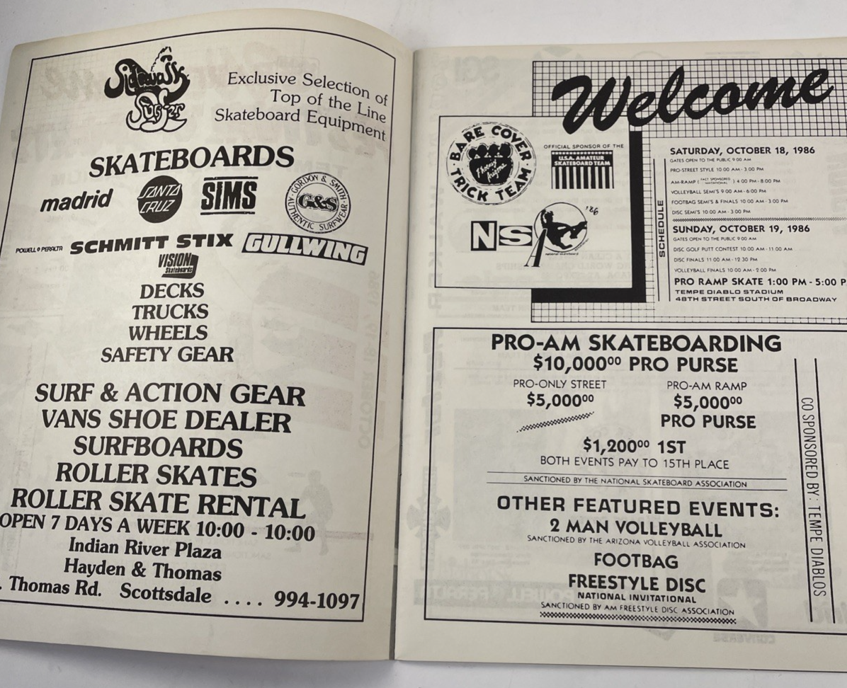 Bare Cover " Festival of Sports " NSA Skateboarding Skateboard Contest Program