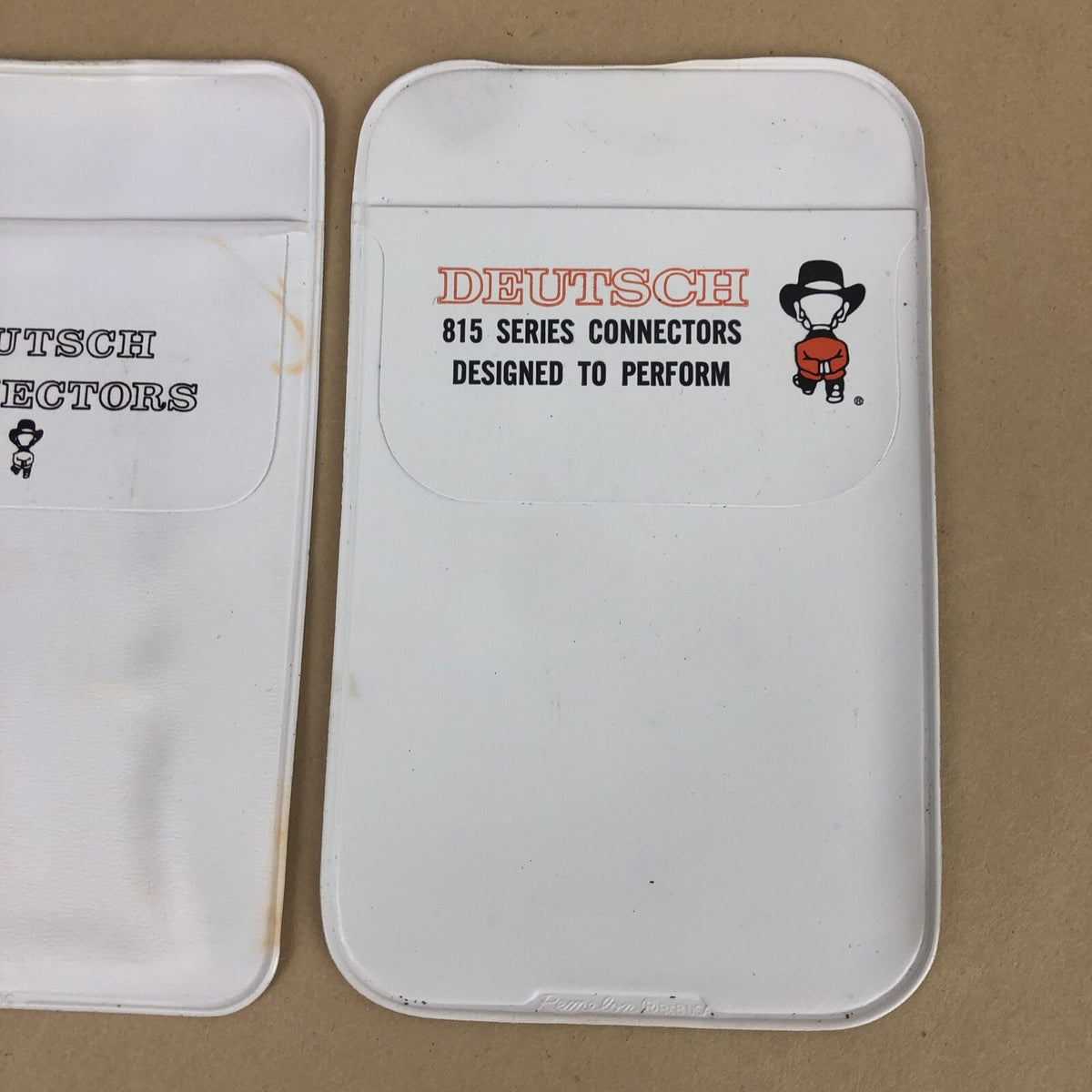 Lot of 2 vintage white pocket protector Deutsch connectors LOOK