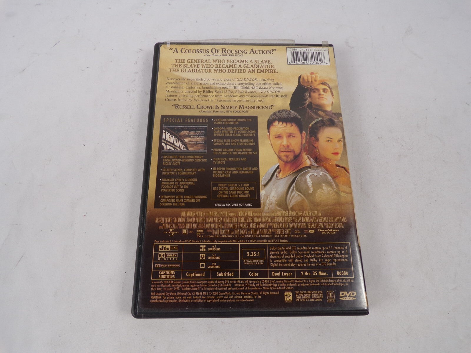 Gladiator Russell Crowe Signature Selection "Dazzling! Spectacular!" DVD Movies