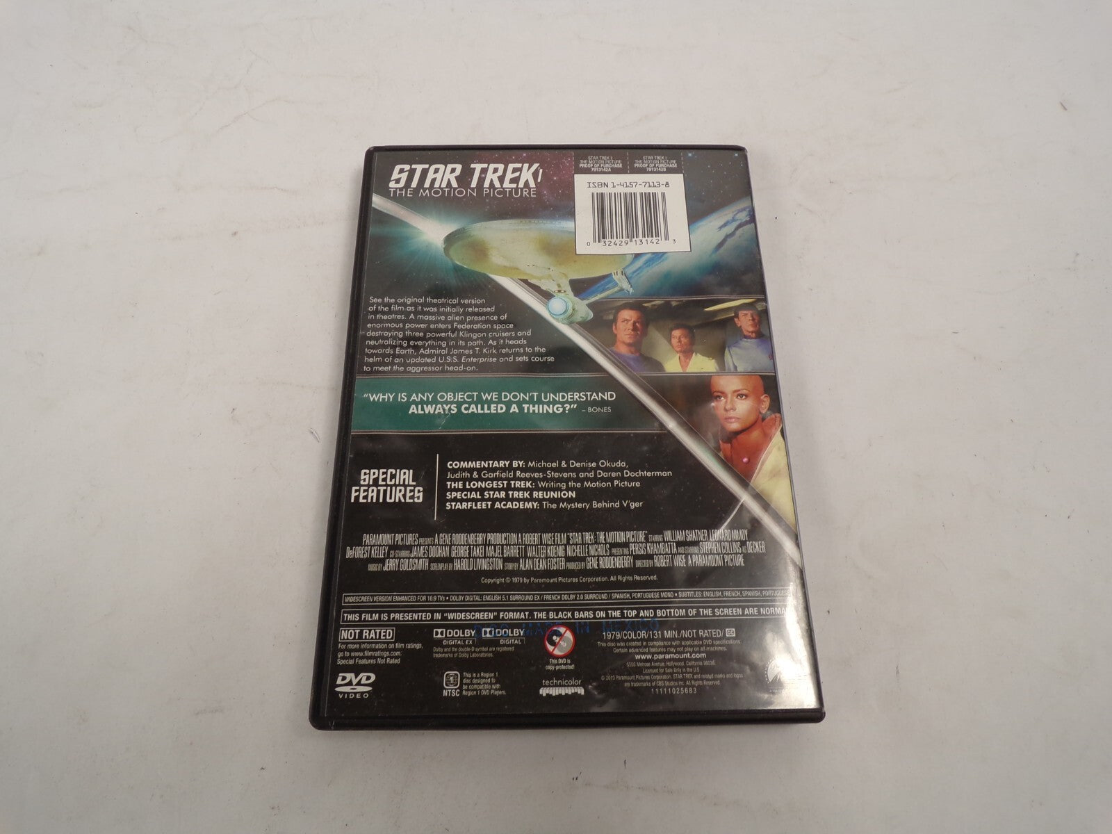 Star Trek The Motion Picture William Shatner Leonard Nimoy DeForest DVD Movies