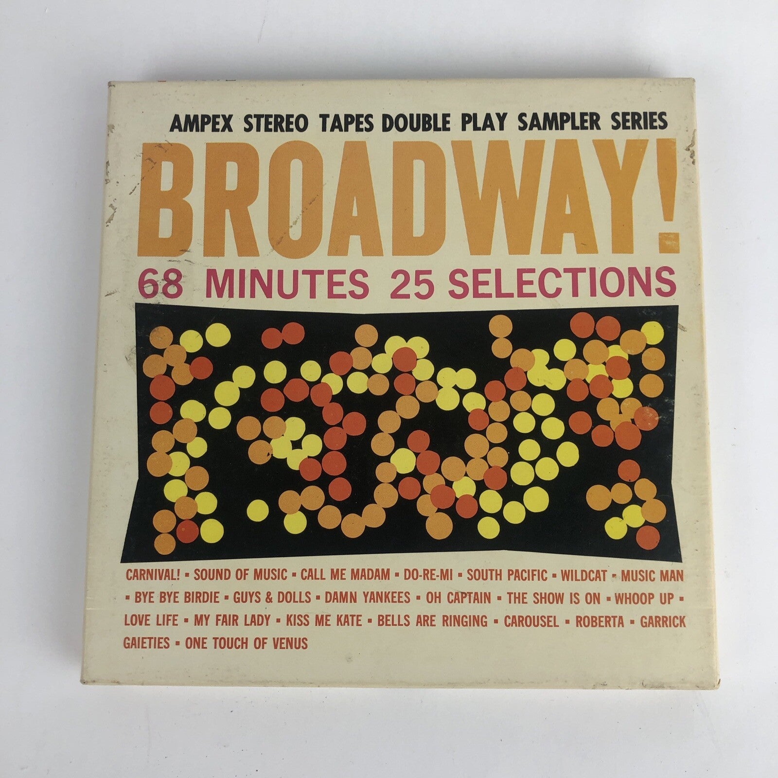 Broadway ! Ampex Sampler Series Reel To Reel Tape 7 1/2 IPS Play 68 Mins. 
