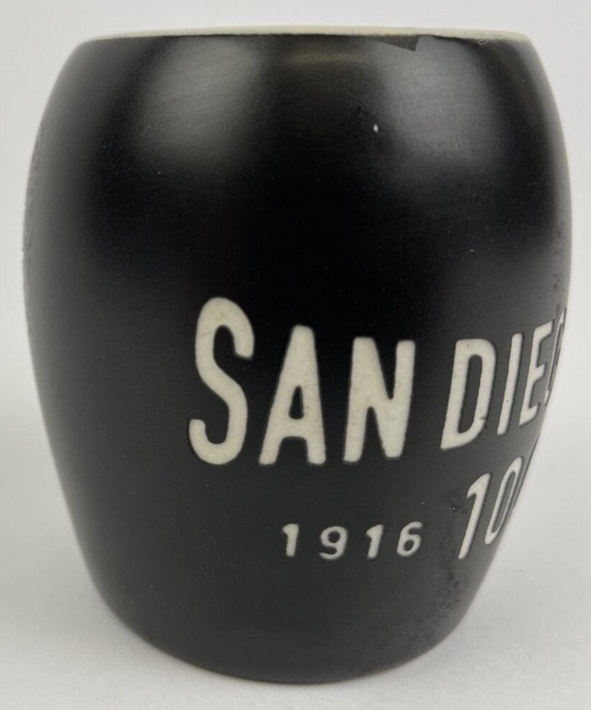 World Famous San Diego Zoo Wild Animal Safari Park Shot Glass Black Etch Ceramic