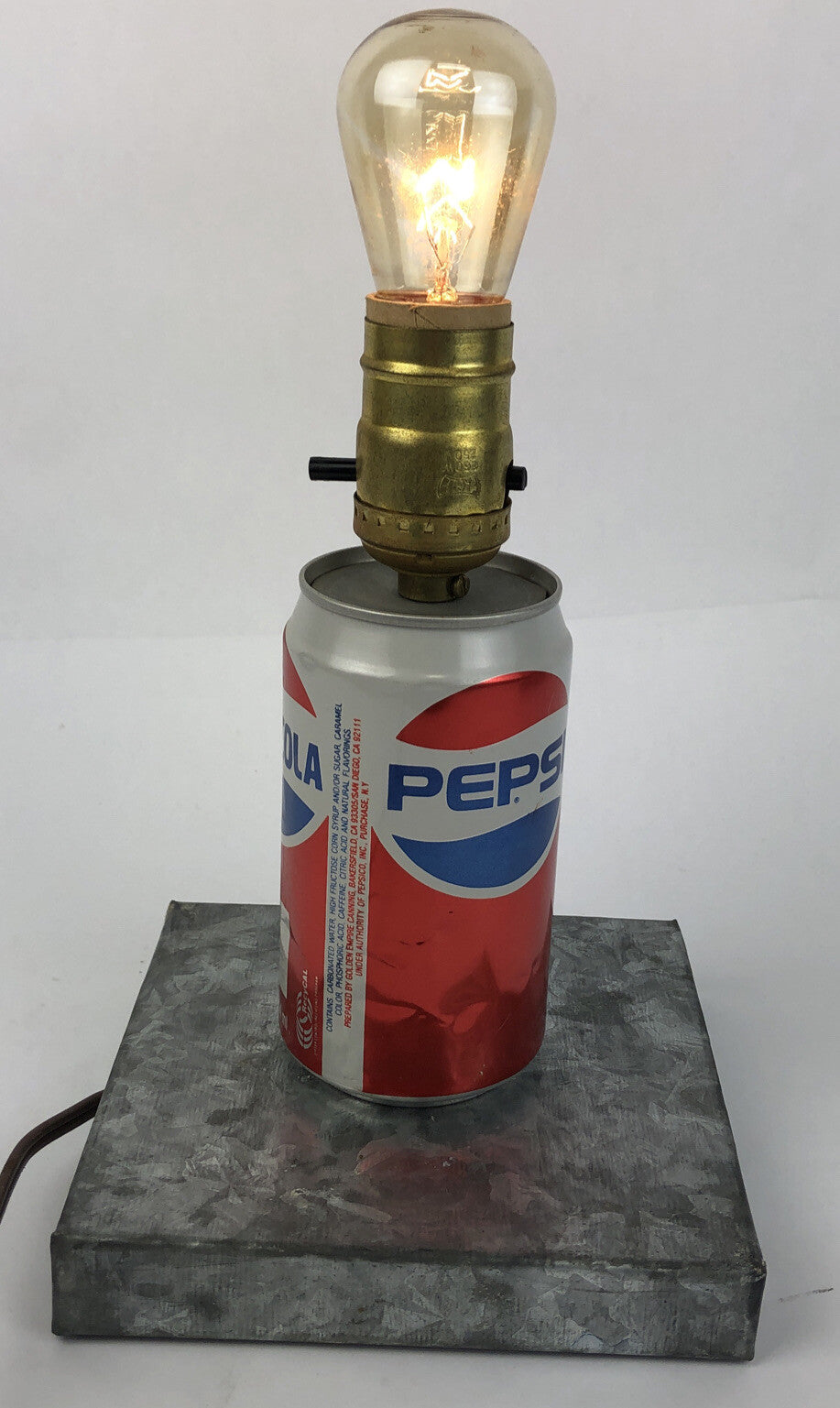 Vintage Working 1987 America’s Cup San Diego Pepsi Can Light Lamp Pepsi Cola