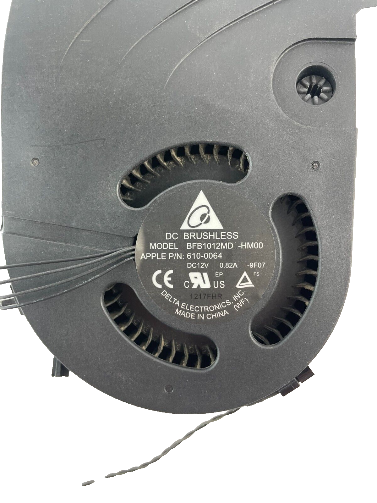 DC Brushless Apple P/N 610-0064 Model BFB1012MD DC12V - Wire CPU Cooling Fan