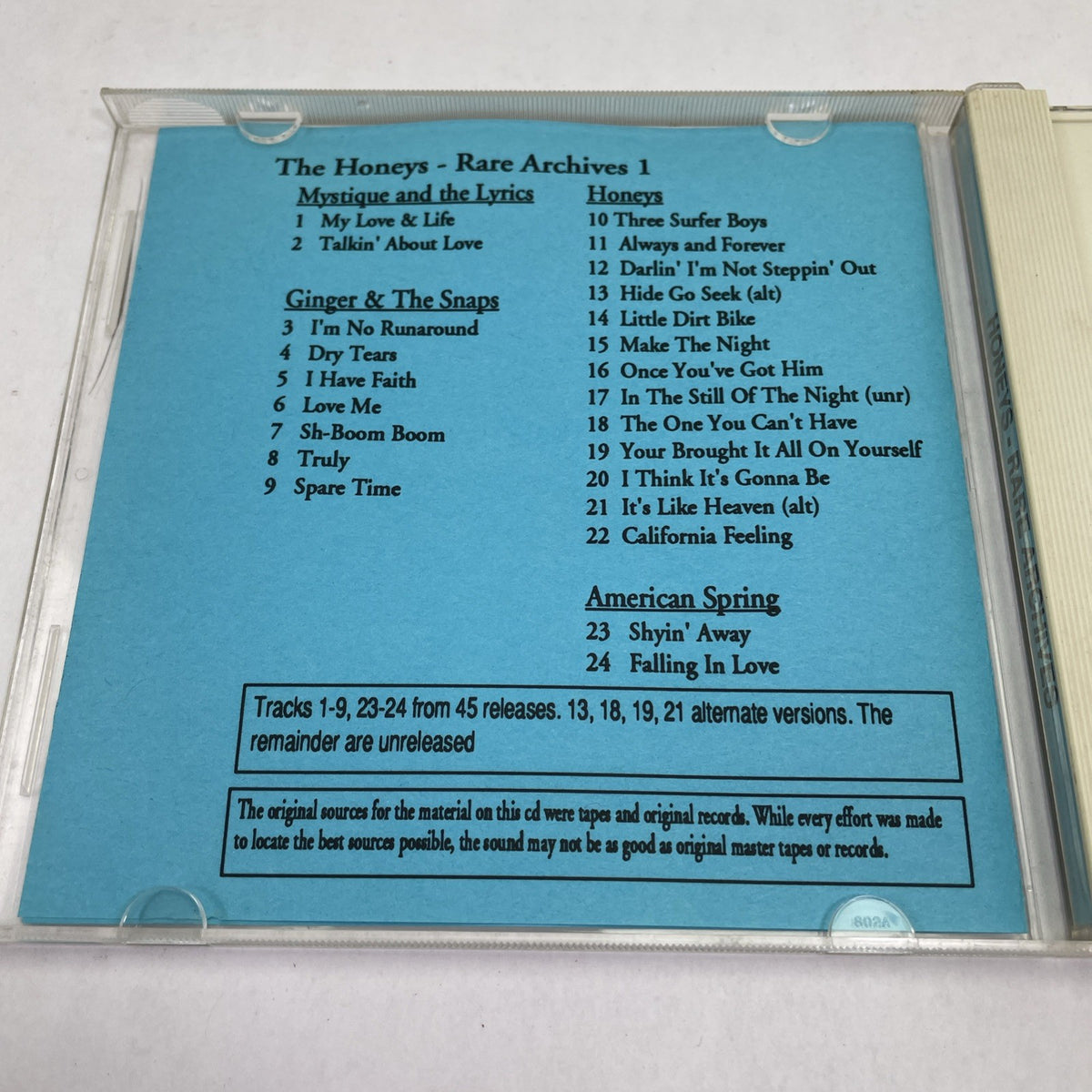 The Honeys - Collectors Series CD - 20 Tracks - VG - (Very Best Greatest Hits)