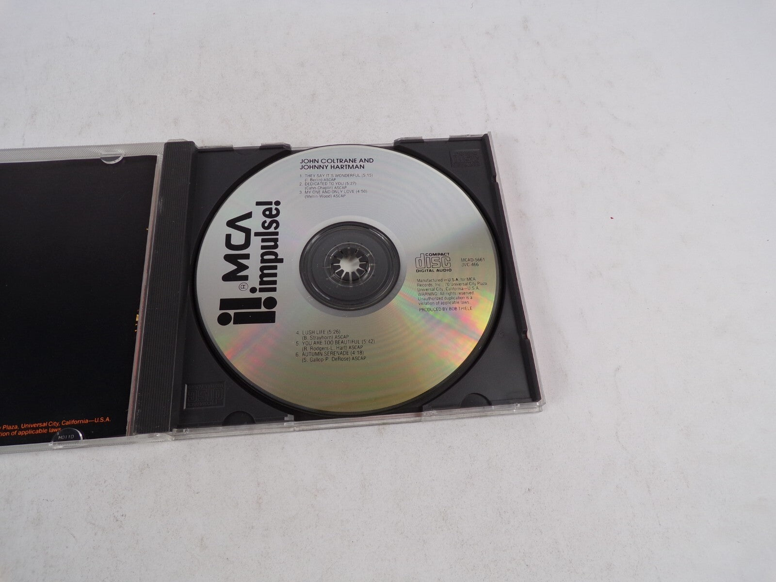 John Coltrane & Johnny Hartman They Say It's Wonderful Dedicated To You CD#34