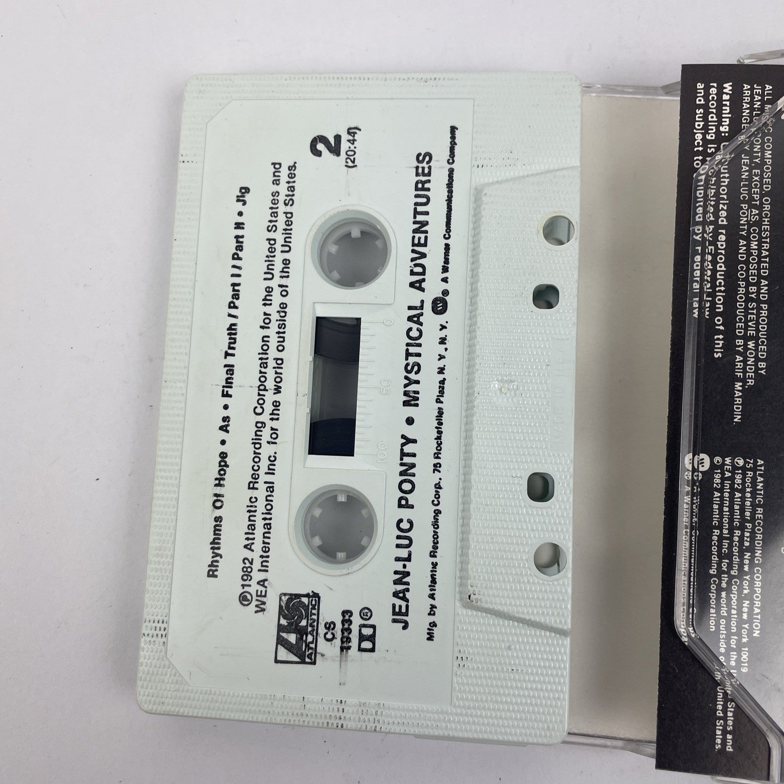 Jean-Luc Ponty Mystical Adventures CASSETTE Tape 1982 Atlantic CS 19333 RARE!