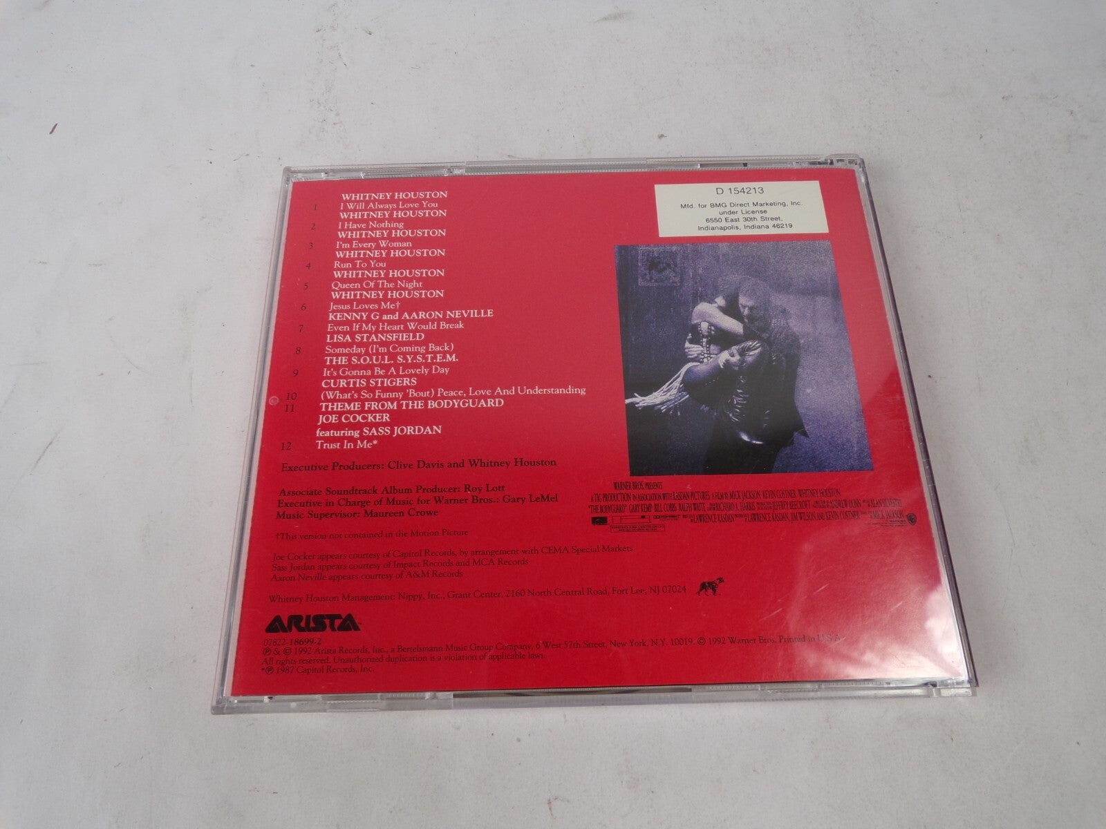 Kevin Costner Whitney Houston The Bodyguard Original Soundtrack Album CD#62