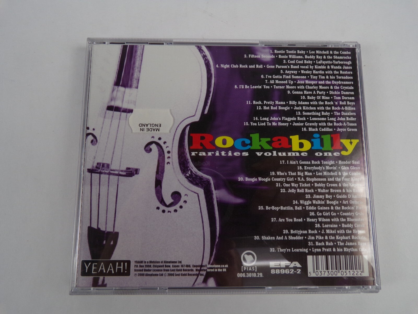 Rockabilly Rarities Vol 1 Black Cadillac Anyway Something Baby Jimmy Boy CD#41