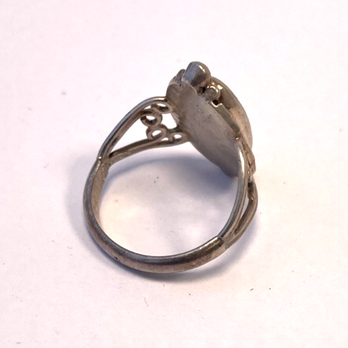 Vintage Navajo Native American Mother of Pearl 925 Sterling Silver Ring Size 6