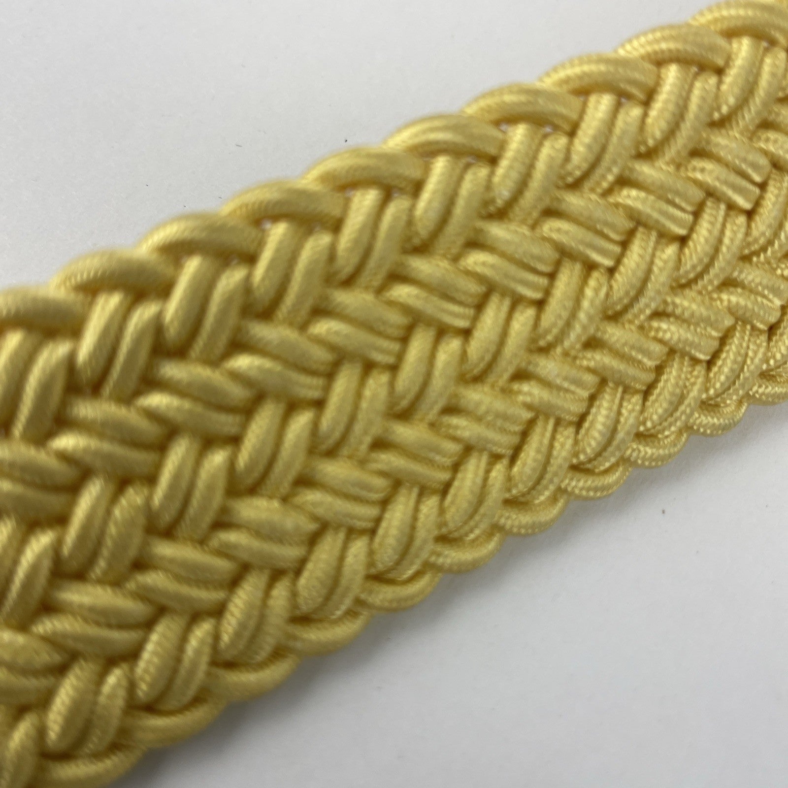 Bullock & Jones Belt Men’s XL 42-44 Yellow Braided Genuine Leather Made In Italy