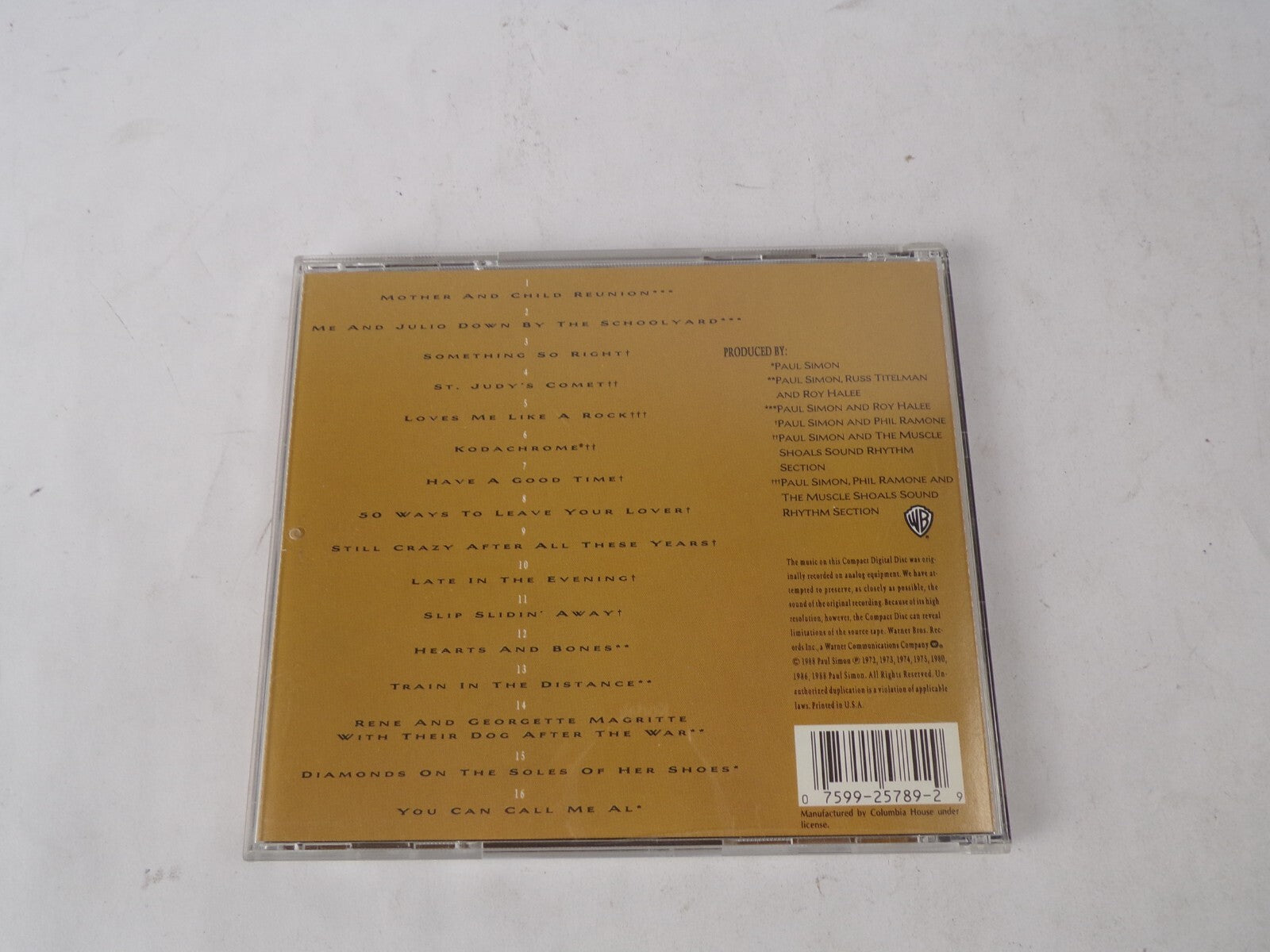 Paul Simon Necotiations And Love Songs Mother And Child Reunion And Julio CD#41
