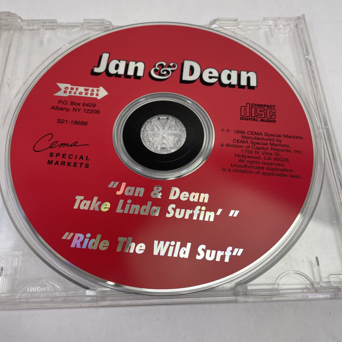 Jan & Dean 2 LP's on 1 Audio CD : "Take Linda Surfing" & "Ride the Wild Surf"