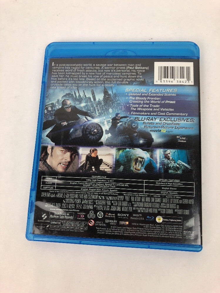Priest (Blu-ray Disc, 2011, Unrated) Paul Bettany, Karl Urban FSTSHP FREE