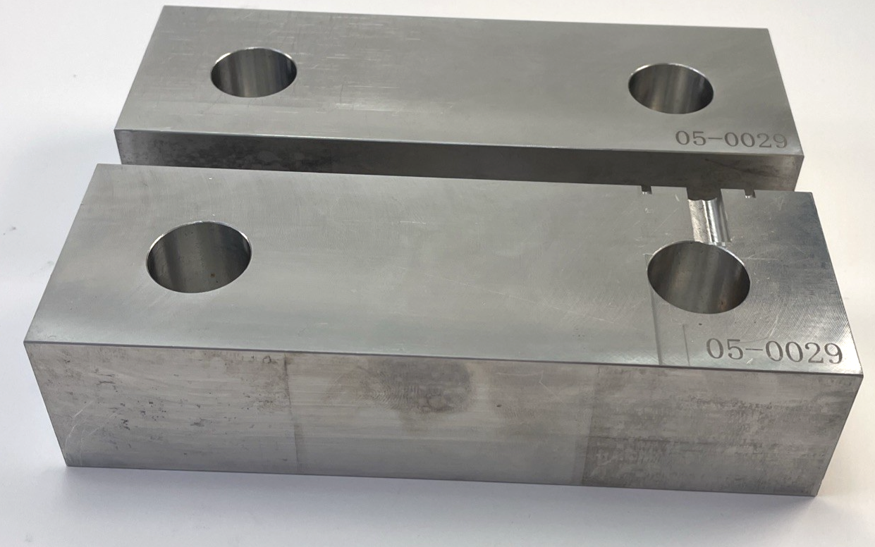 6" x  2" x 1.5" Machined Aluminum Vise Jaws For Kurt / Haas / Shars 6"  Vises