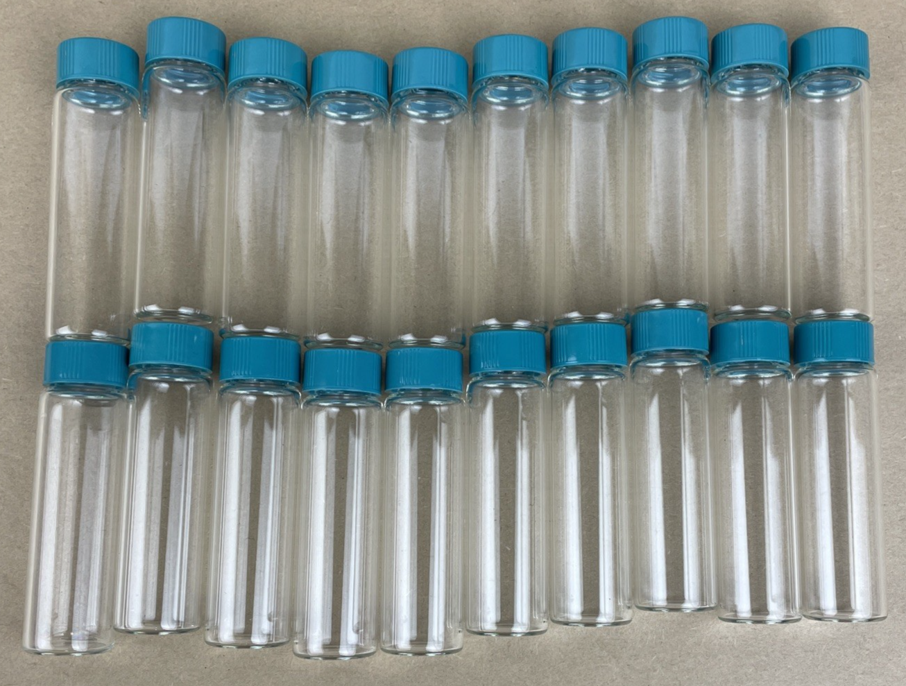 20 x  10ml Glass Vials with Screw Caps Clear Sample Vials Liquid Sampling Vial