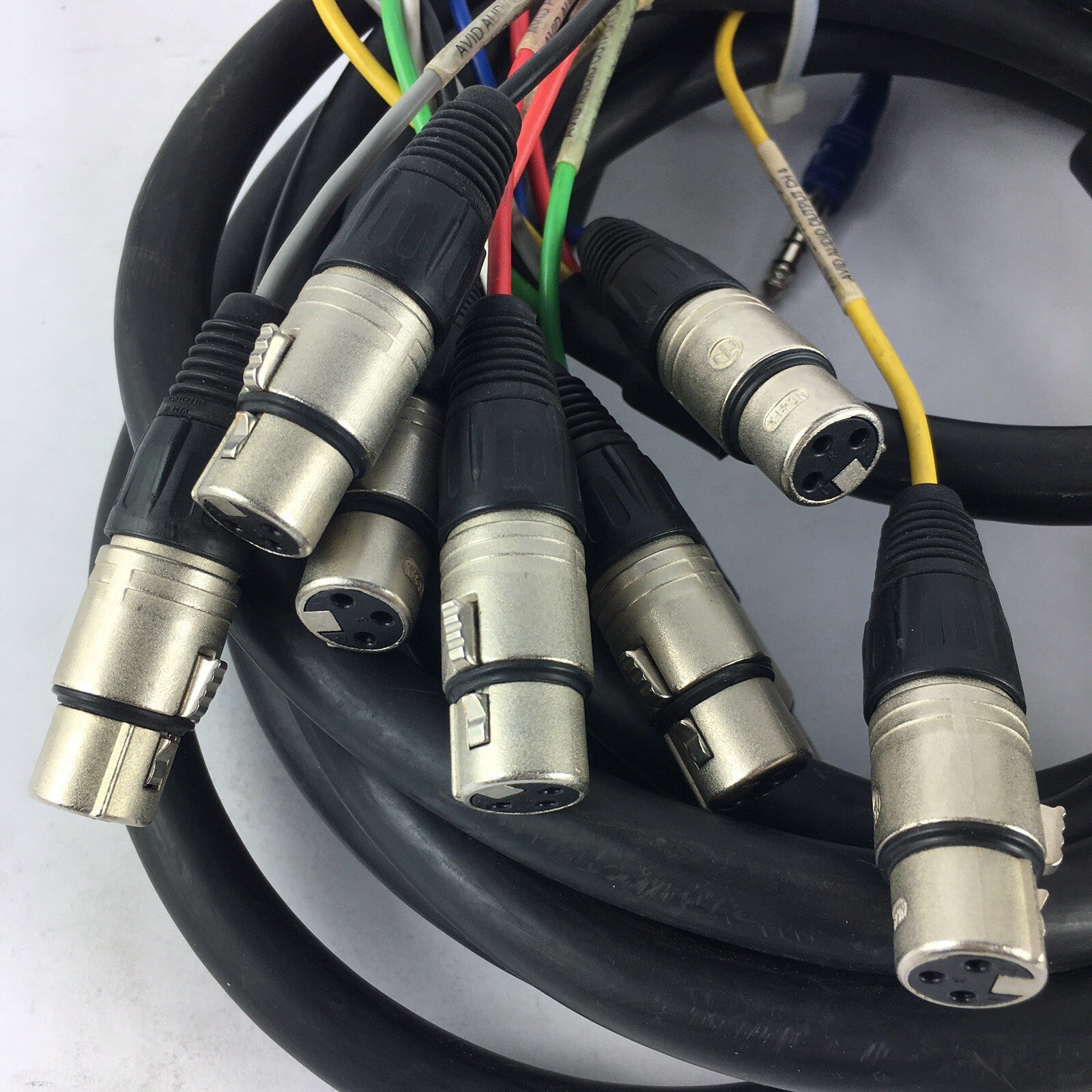 Audio 20ft Black 7 Neutrik Female XLR to 1/4 Inch Guitar / Bass Cable Connector