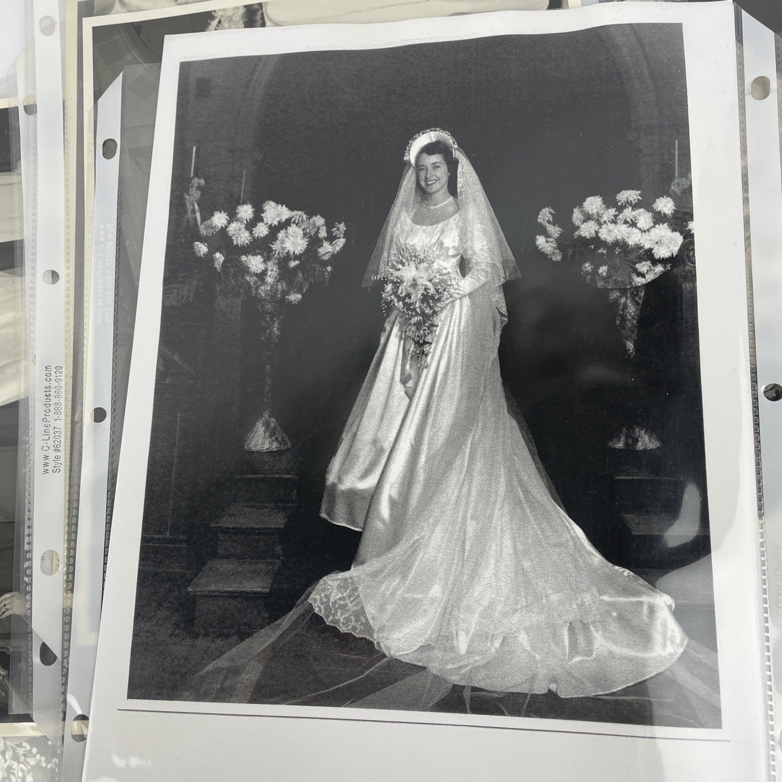 Vintage Large Photos Lot of 2 American Family Wedding Party 1960s Pictures 8x10
