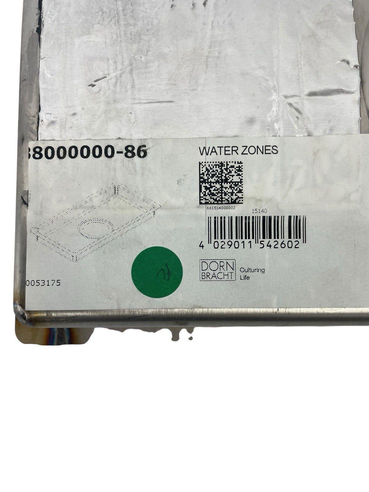 Dornbracht 38001000-86 Water Units Generic Flushmount Hcwd Sink in Stainless